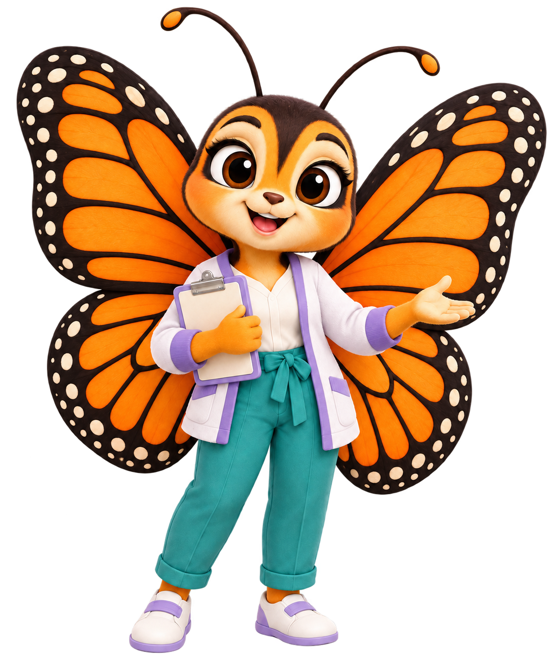 Mari, mariposa monarca y orientadora de Tutoría