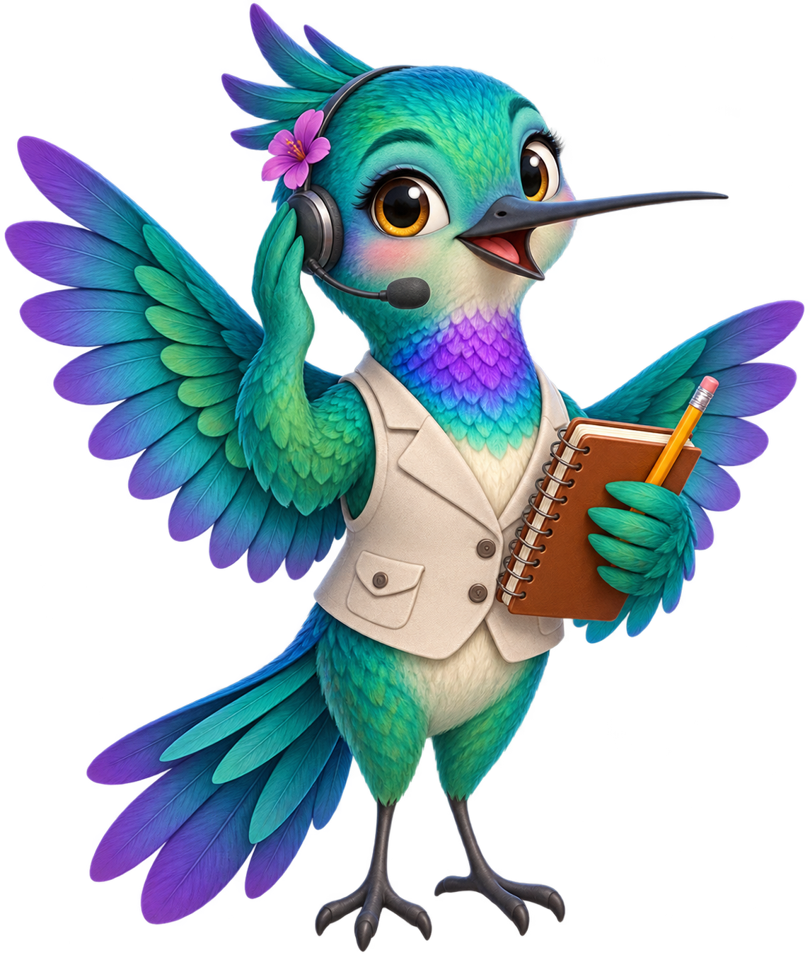 Coli, colibrí traductora e intérprete intercultural